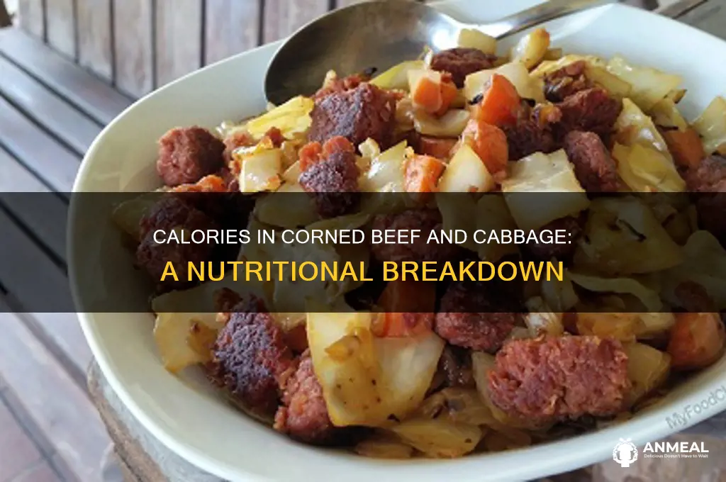 how many calories in a corned beef and cabbage dinner