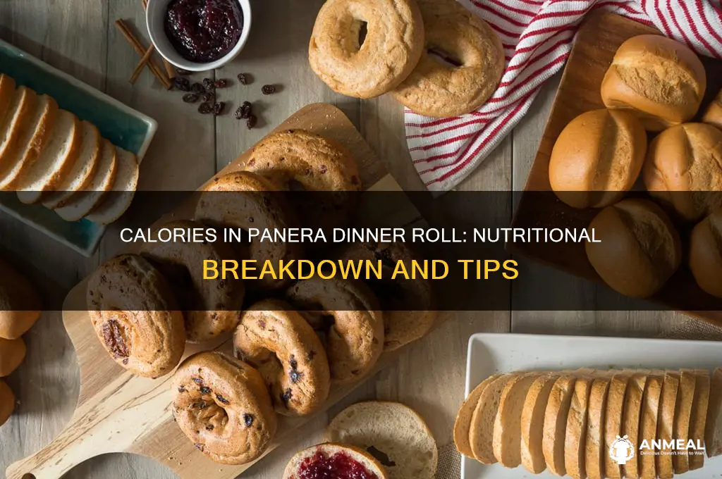 how many calories in a dinner roll from panera