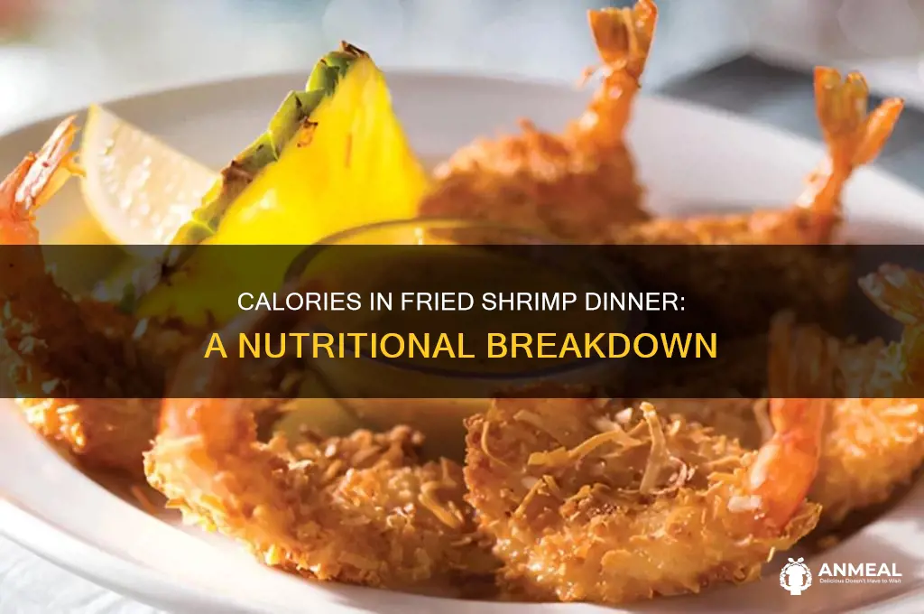 how many calories in a fried shrimp dinner
