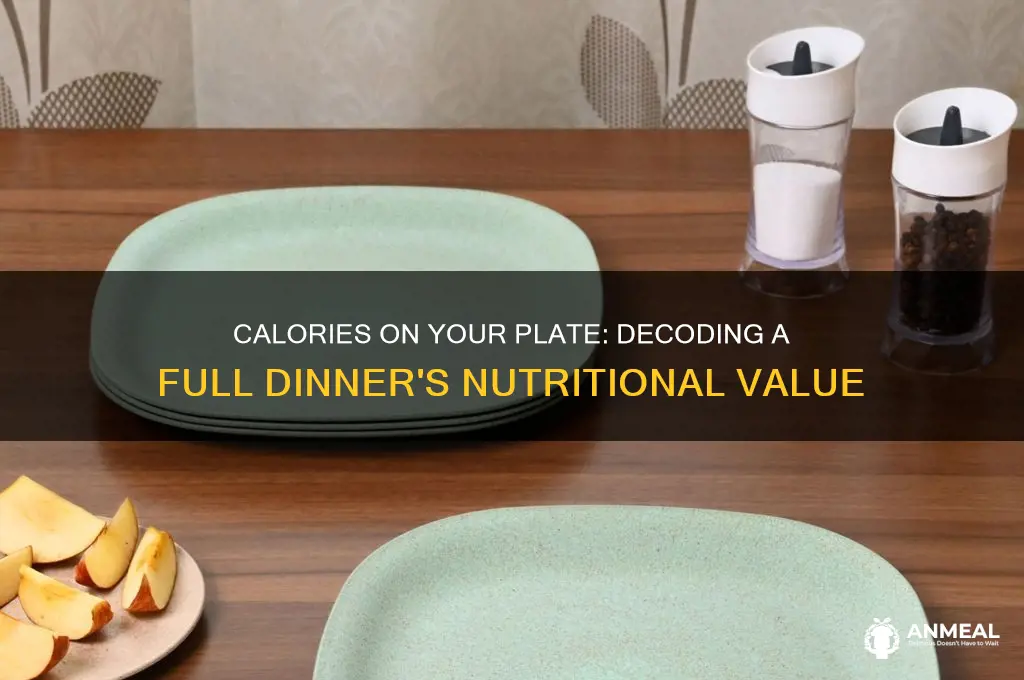 how many calories in a full dinner plate