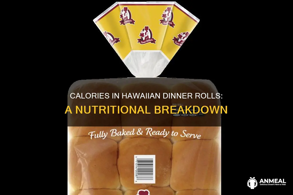 how many calories in a hawaiian dinner roll