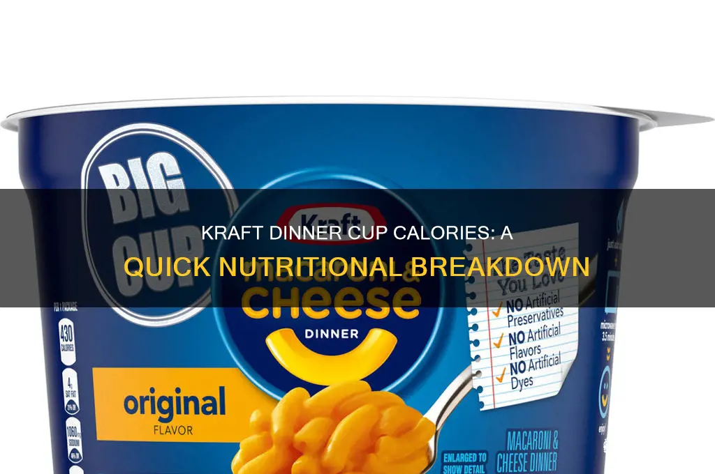 how many calories in a kraft dinner cup