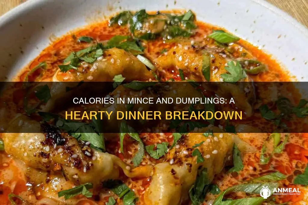 how many calories in a mince and dumpling dinner