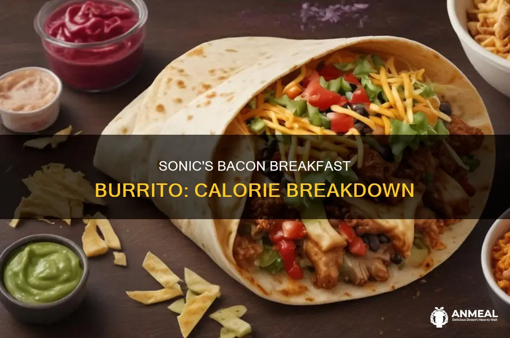 how many calories in a sonic bacon breakfast burrito