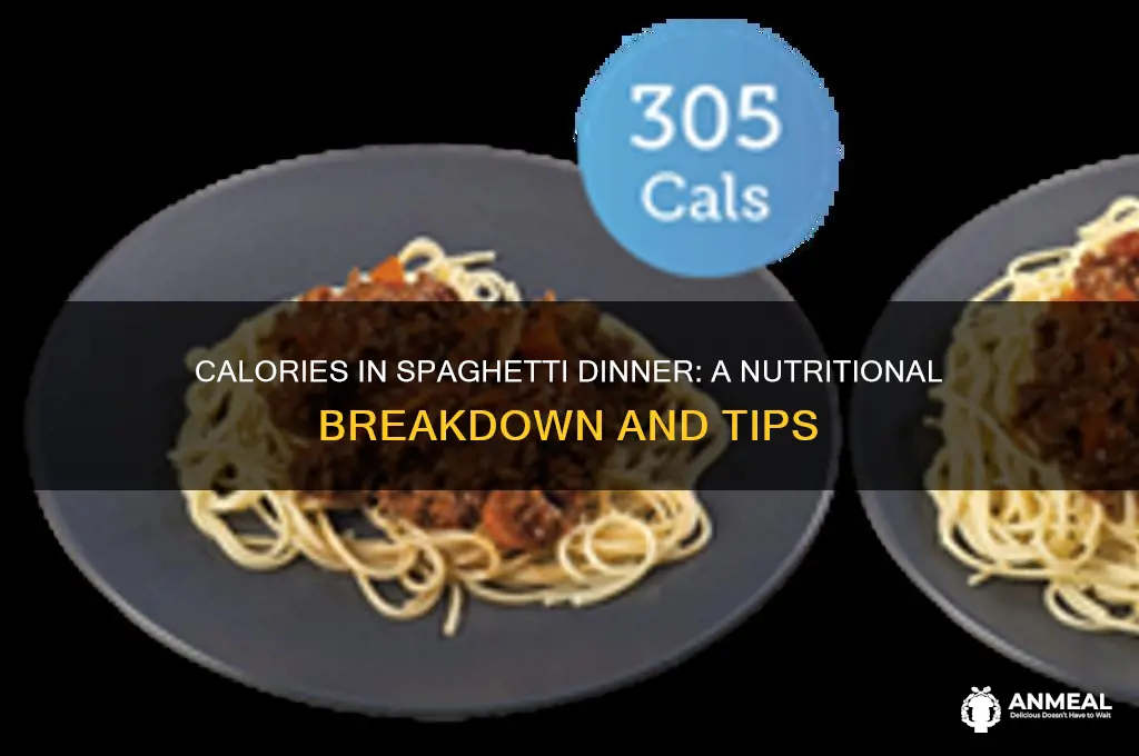how many calories in a speghetti dinner