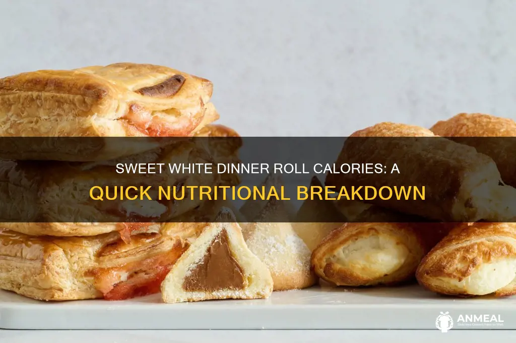 how many calories in a sweet white dinner roll