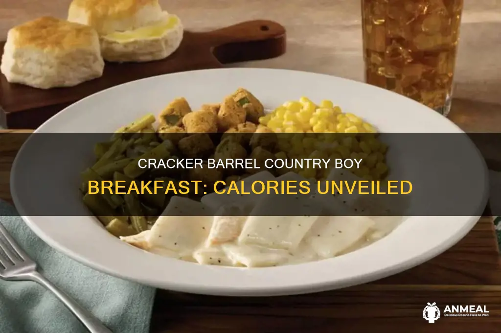 how many calories in cracker barrel country boy breakfast