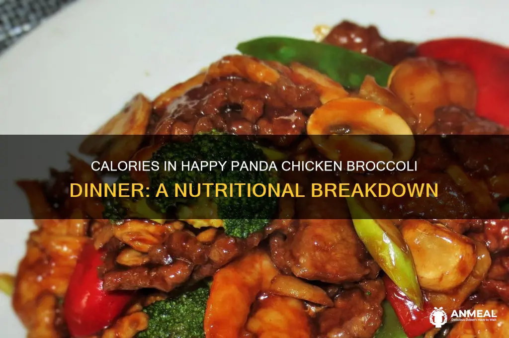 how many calories in happy panda chicken broccoli dinner