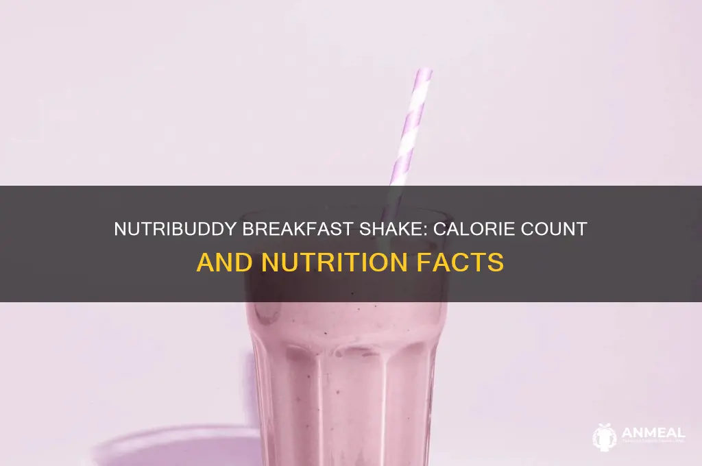 how many calories in nutribuddy breakfast shake