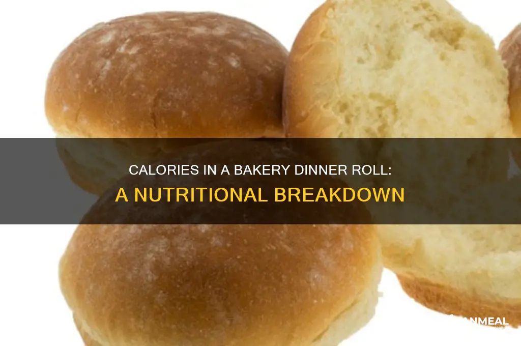 how many calories in one bakery dinner roll