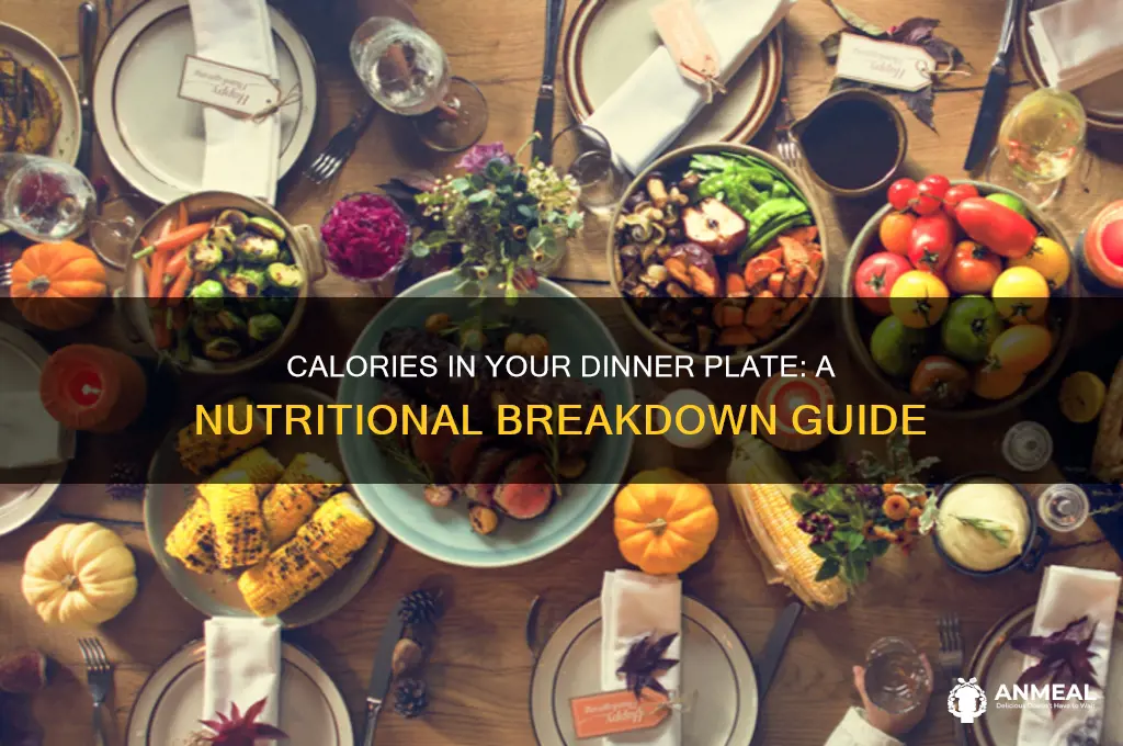 how many calories in plate of dinner