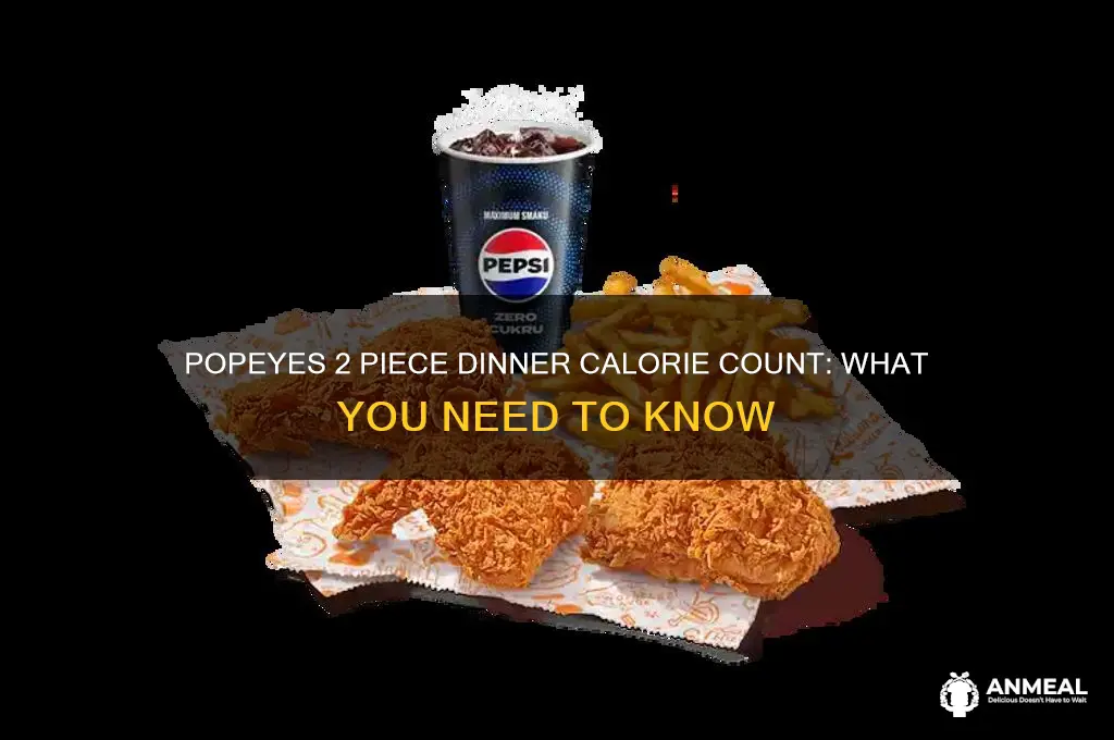 how many calories in popeyes 2 piece dinner