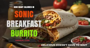 Sonic Breakfast Burrito: Calorie Count and Nutrition Facts