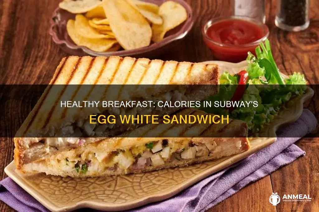 how many calories in subway egg white breakfast sandwich