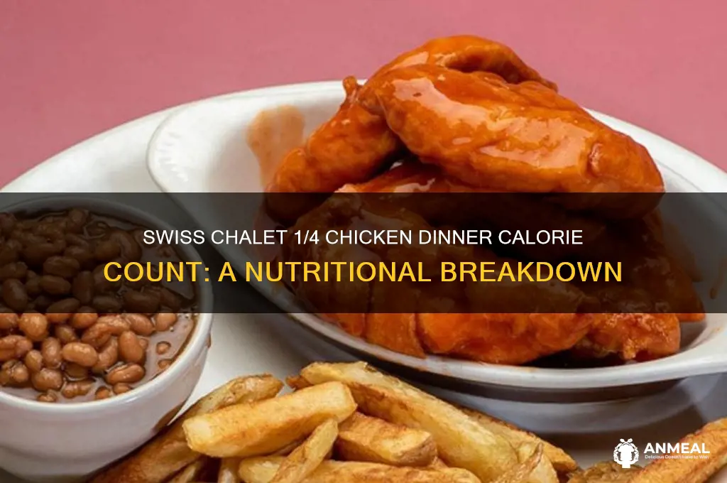 how many calories in swiss chalet 1 4 chicken dinner