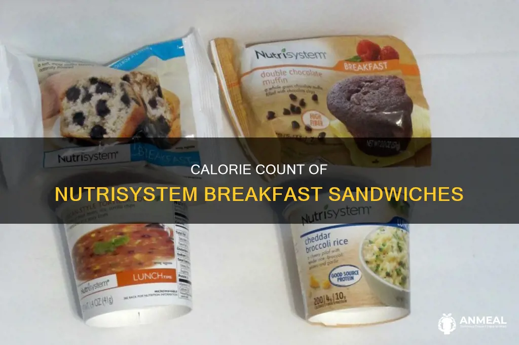 how many calories in the nutrisystem breakfast sandwich