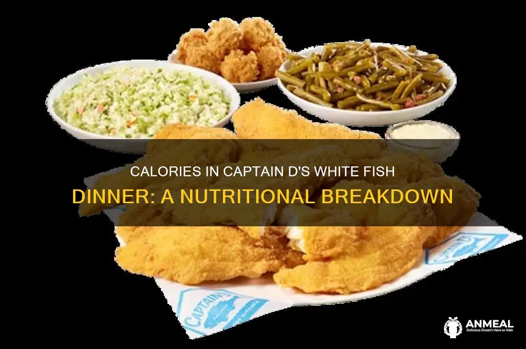 how many calories in the white fish dinner captain d