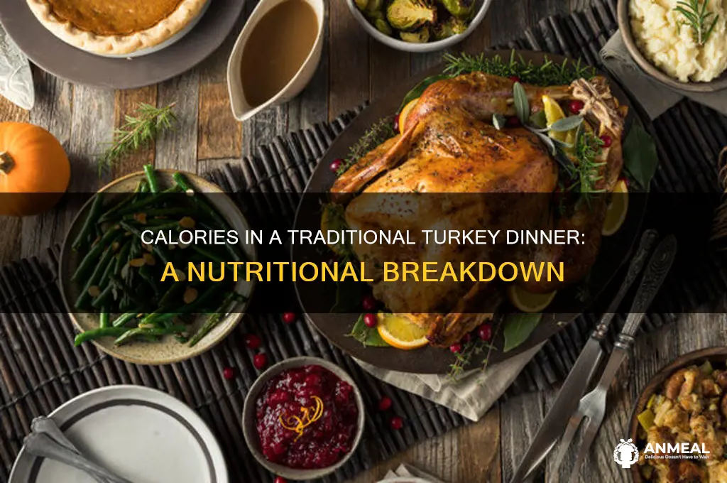 how many calories in turkey dinner