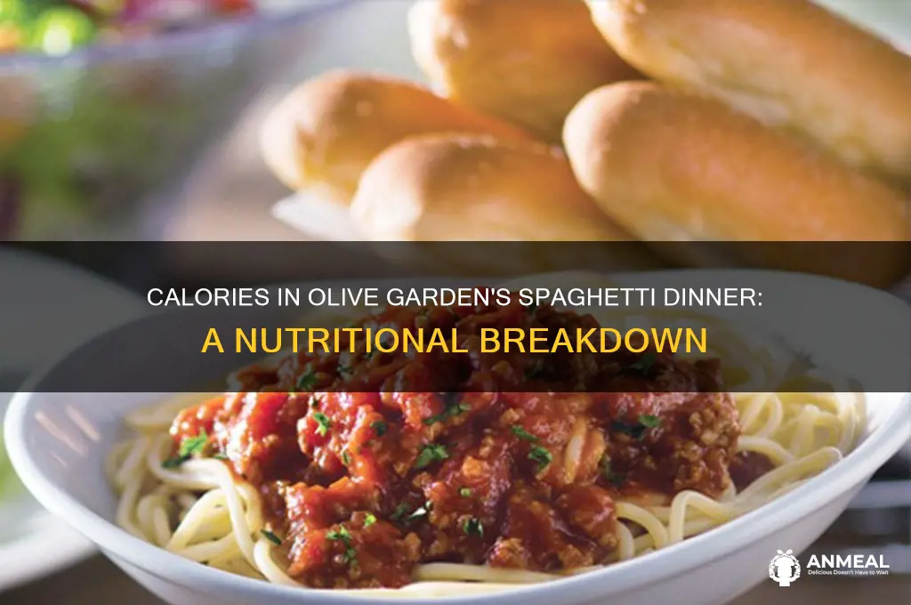 how many calories is a spegetti dinner at olive garsen