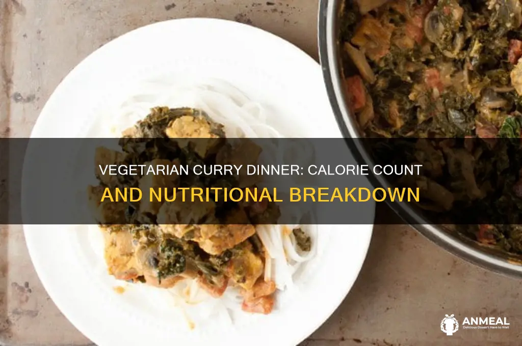 how many calories is a vegetarian curry dinner