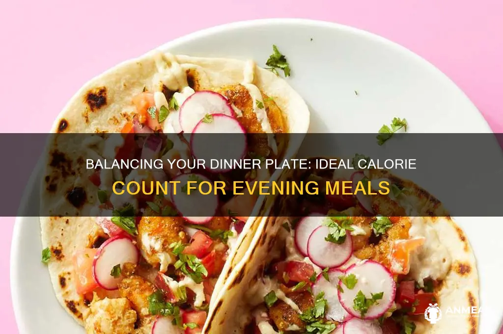 how many calories shoukd dinner be
