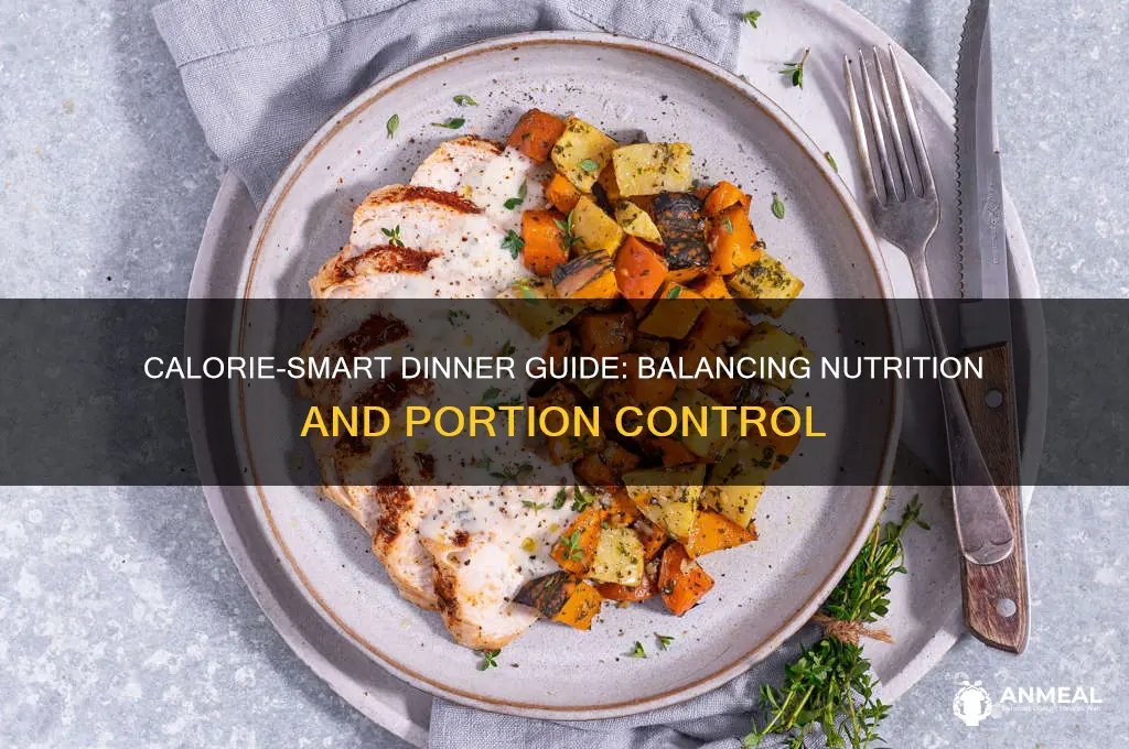 how many calories should a diet dinner be