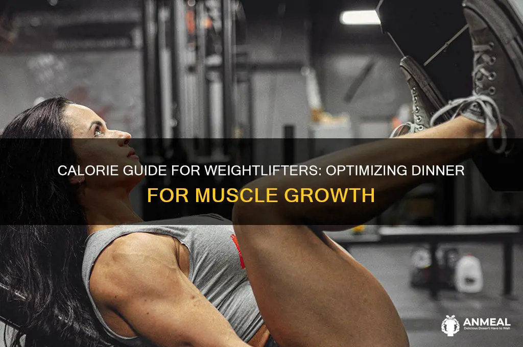 how many calories should dinner be weight lifting