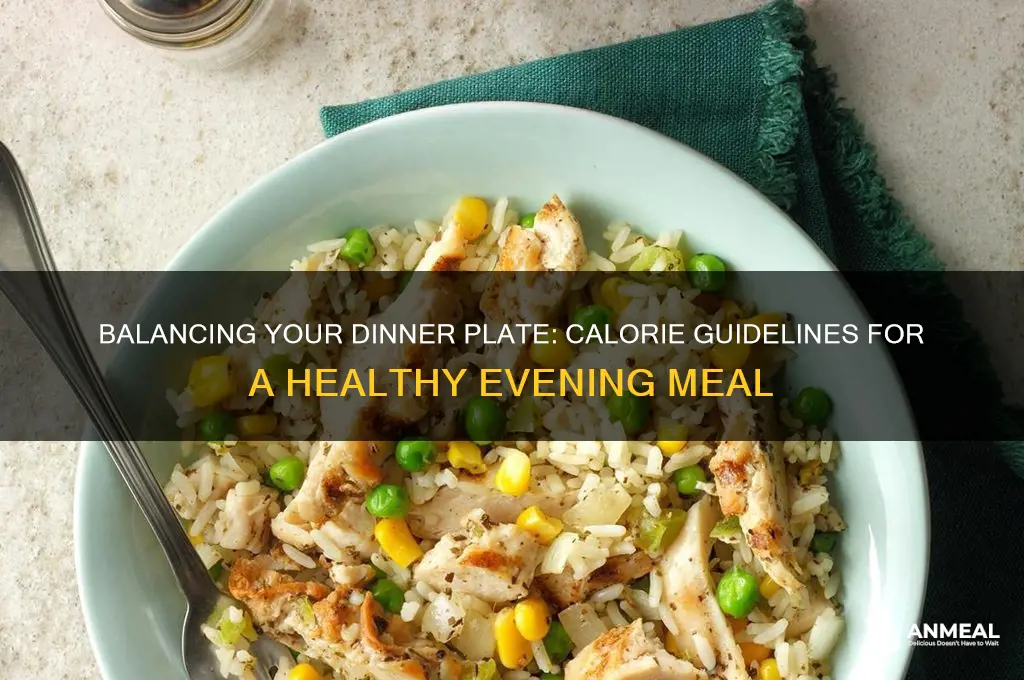 how many calories should your dinner be