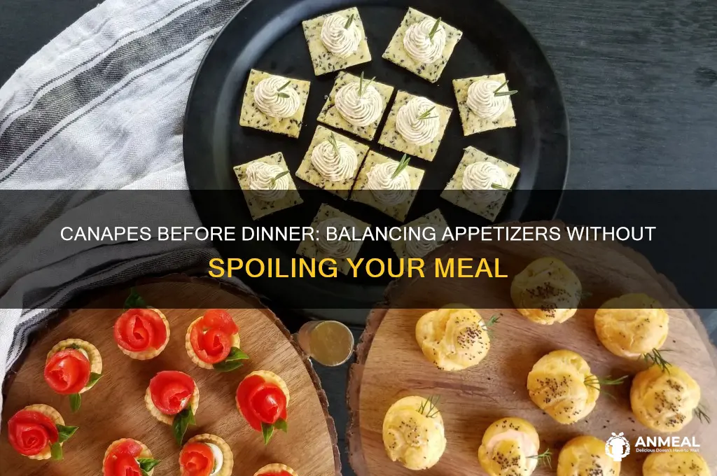 how many canapes before dinner