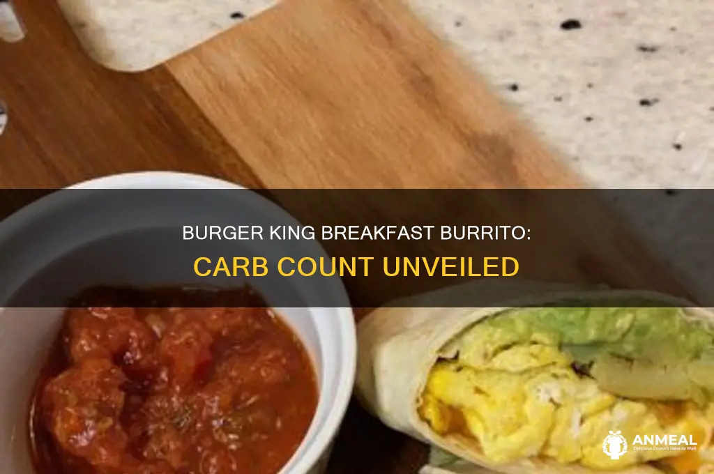 how many carbs are in a burger king breakfast burrito