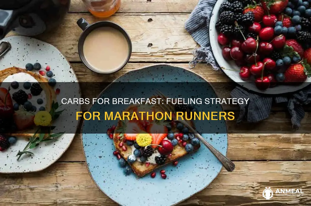 how many carbs for breakfast before marathon