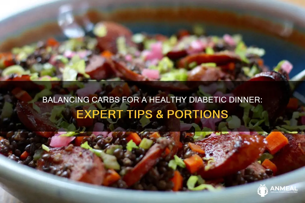 how many carbs for diabetic dinner