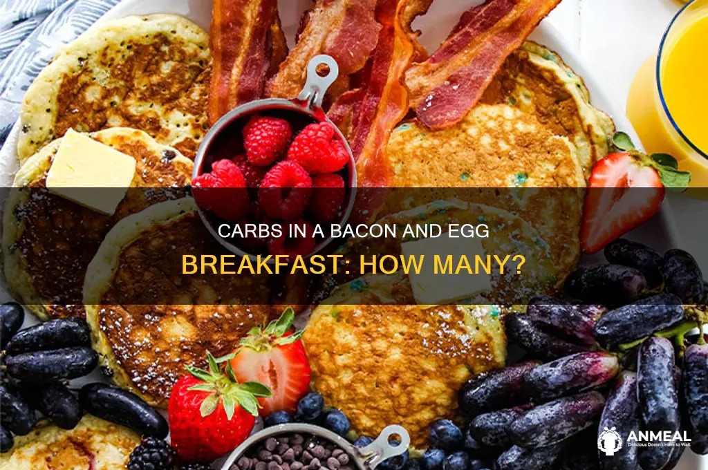 how many carbs in a bacon and egg breakfast