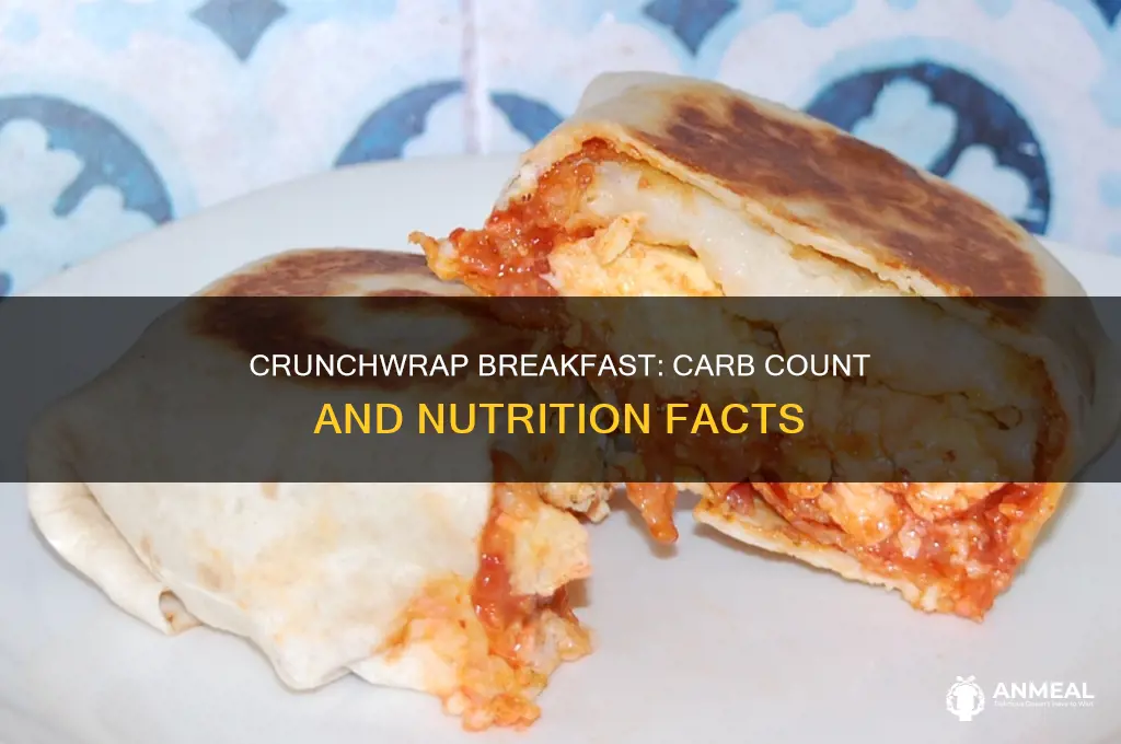 how many carbs in a breakfast crunchwrap bacon