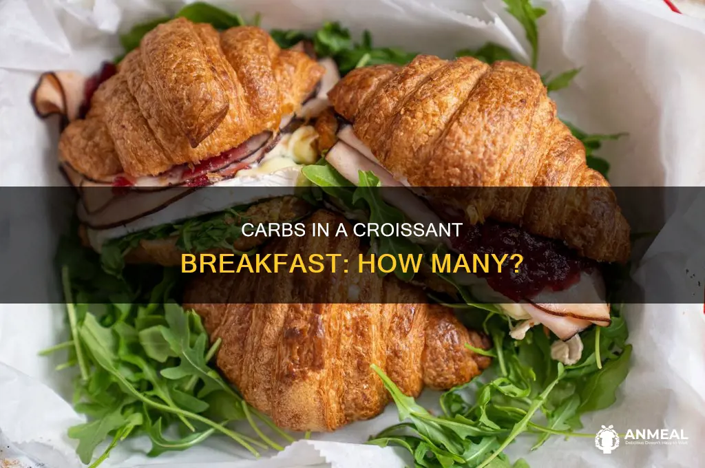 how many carbs in a croissant breakfast sandwich
