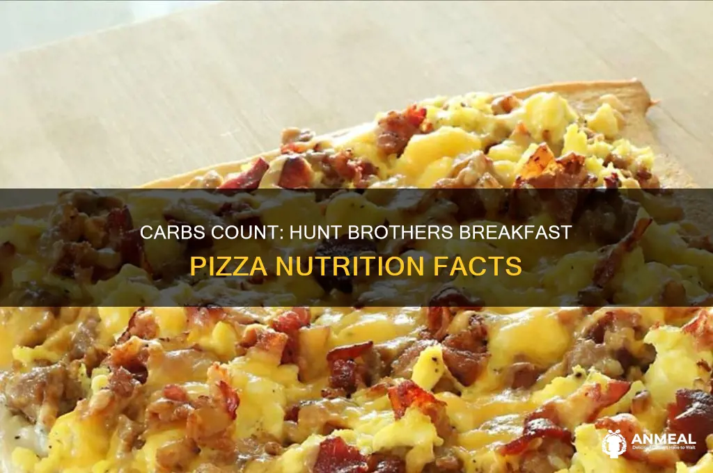 how many carbs in a hunt brothers breakfast pizza