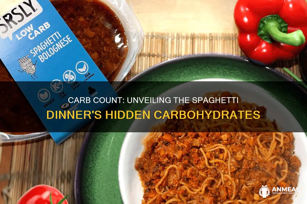 how many carbs in a spaghetti dinner