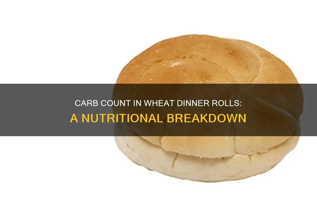 how many carbs in a wheat dinner roll