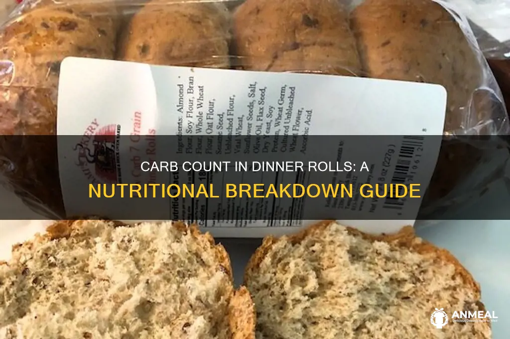 how many carbs in dinner roll