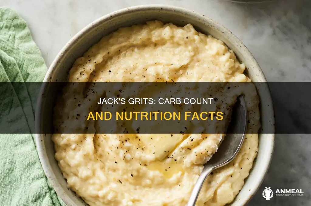 how many carbs in jacks hamburgers breakfast grits
