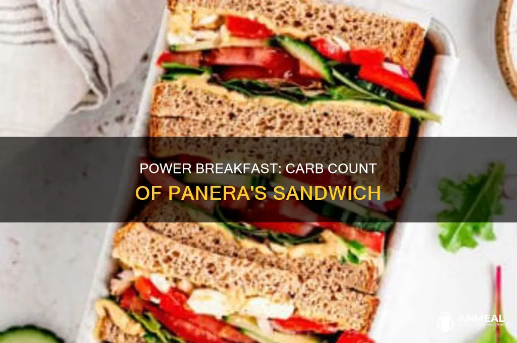 how many carbs in panera breakfast power sandwich