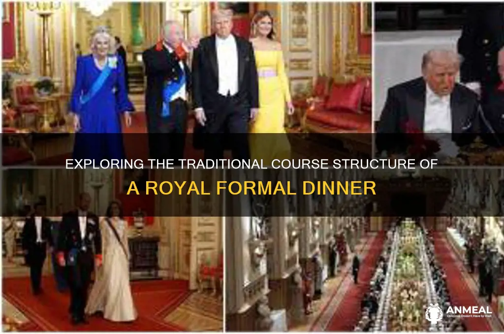 how many course does a formal royal dinner have