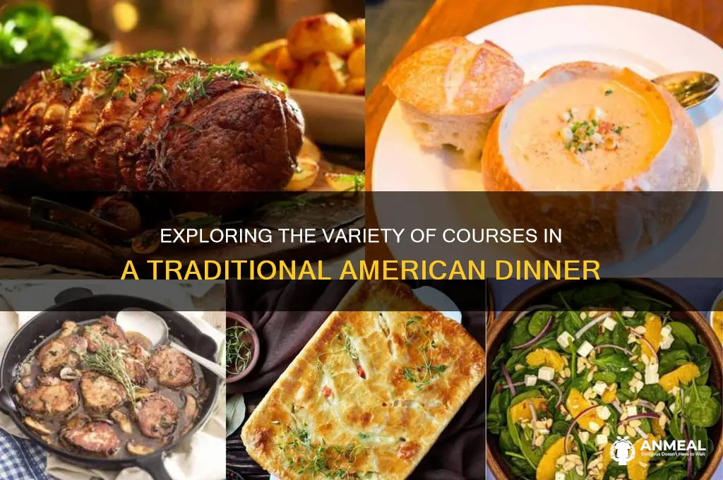 how many courses are there in an american dinner