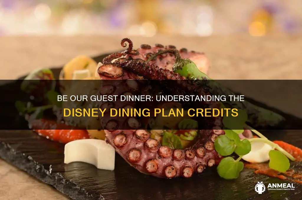 how many credits is be our guest dinner