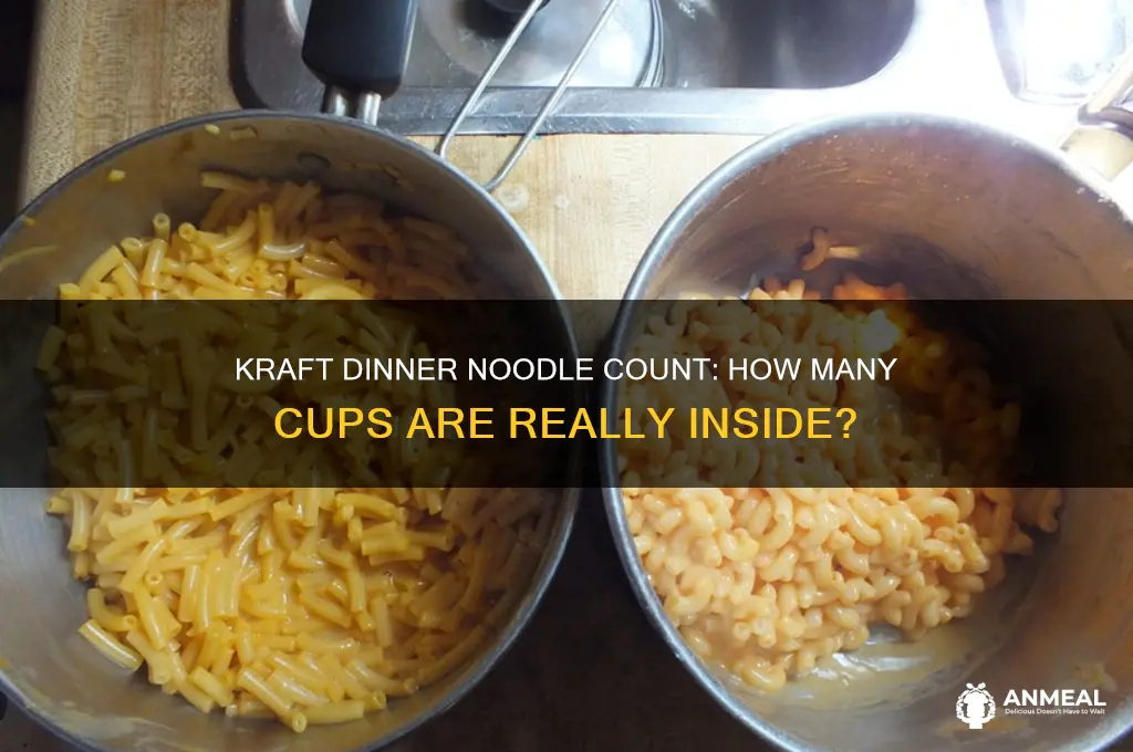 how many cups of noodles in kraft dinner