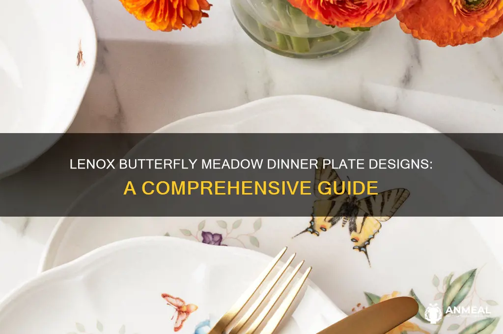 how many design in lenox butterfly meadow dinner plate