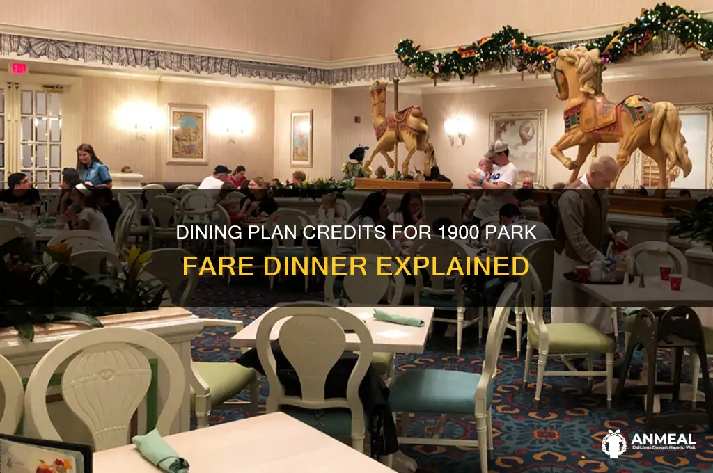 how many dining plan credits is 1900 park fare dinner