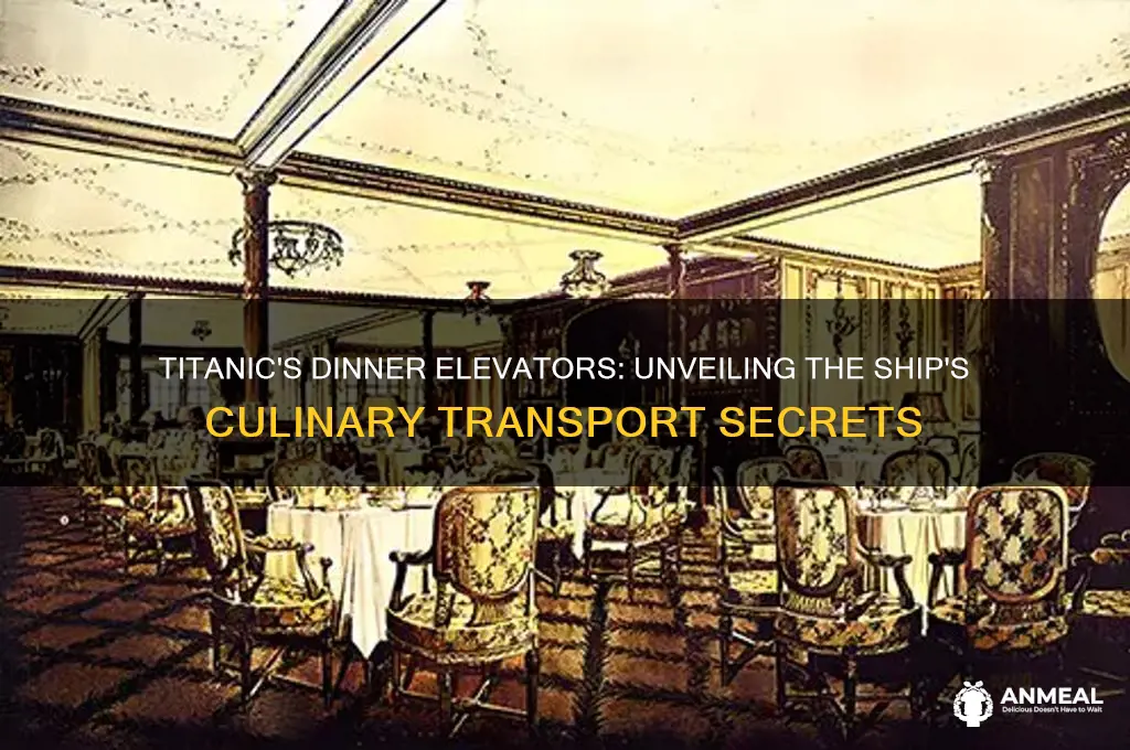 how many dinner elevators did the titanic have