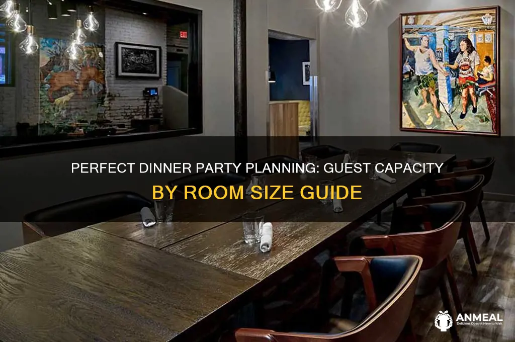 how many dinner guests per room size