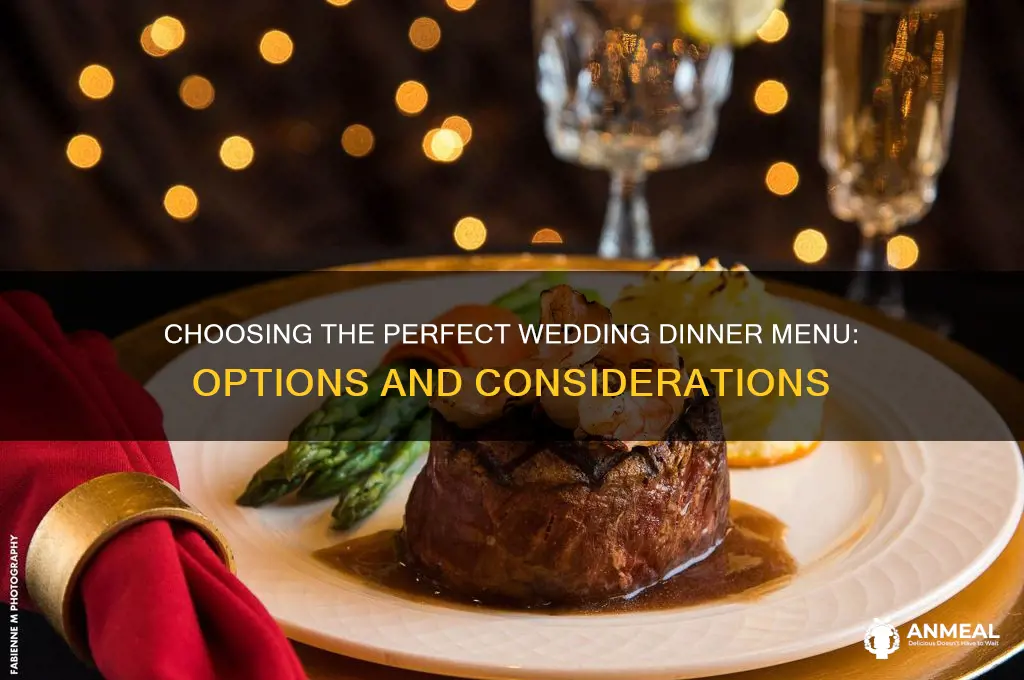 how many dinner options to give at wedding